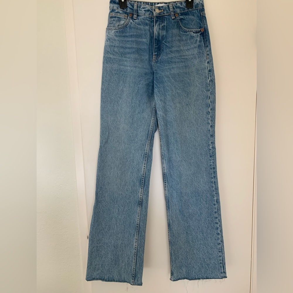 Zara High Rise Wide Leg Jeans